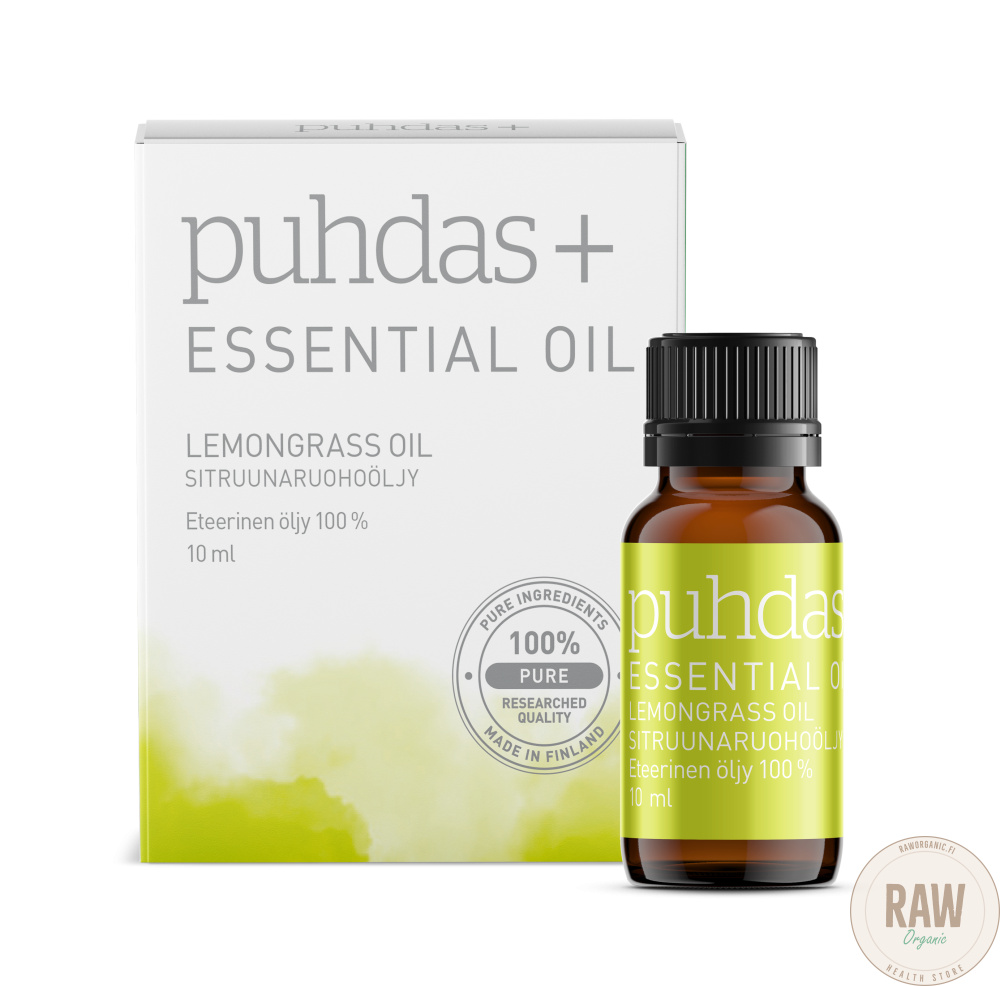 Puhdas+ 100 % Premium essential oil, Lemongrass 10ml