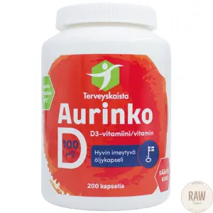 Terveyskaista Aurinko D 100ug 200kaps.