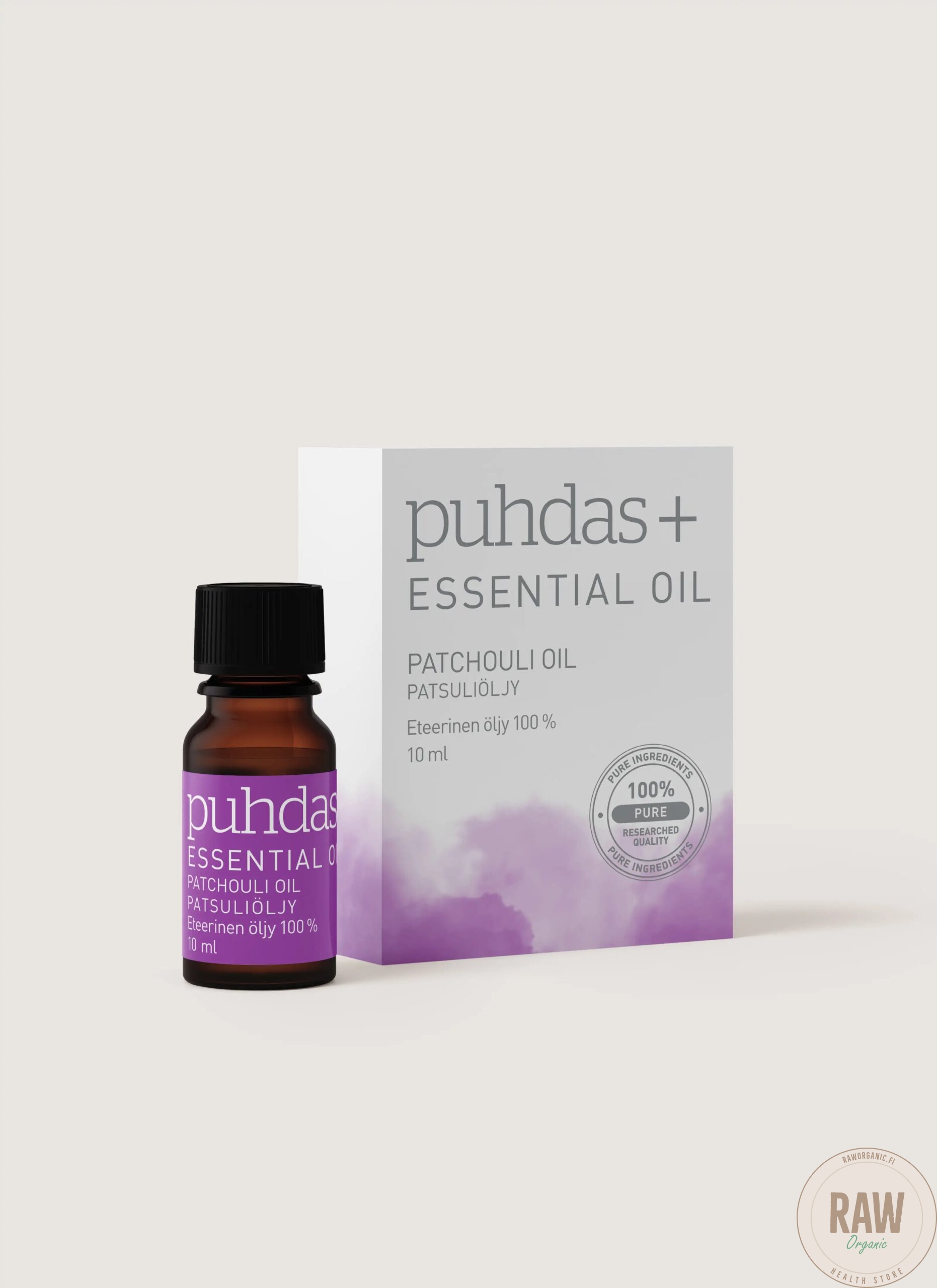 Puhdas+ 100 % Premium essential oil, Patchouli 10ml