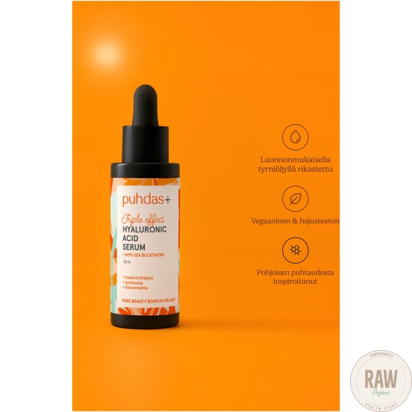 Puhdas+ Hyaluronic Acid Serum with Sea buckthorn 30ml – kuva 6
