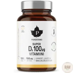 Puhdistamo Super D-vitamiini 100ug 120kaps.