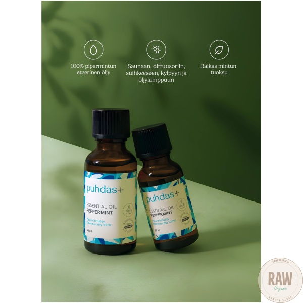 Puhdas+ 100 % Premium essential oil, peppermint 10ml – kuva 2