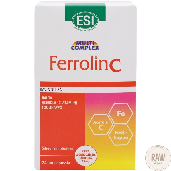 ESI FerrolinC Sitruunanmakuinen Rautapidolaatti + Acerola 24 annospussia 480ml – kuva 3