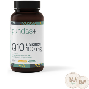 Puhdas+ Q10 Ubikinoni 100mg + C ,60kaps