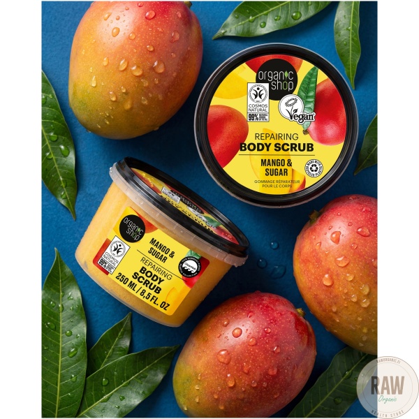 Organic shop mango body scrub 250ml – kuva 2