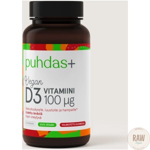 Puhdas+ Vegan D3-vitamiini 100ug 60kaps