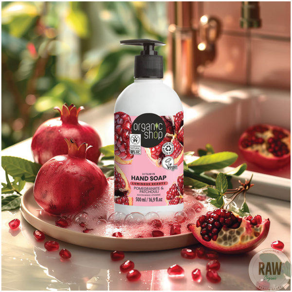 Organic shop Pomegranate & Patchouli käsisaippua 500ml – kuva 2