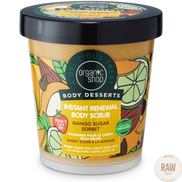 Organic Shop Mango sugar sorbet vartalokuorinta 450ml – kuva 2