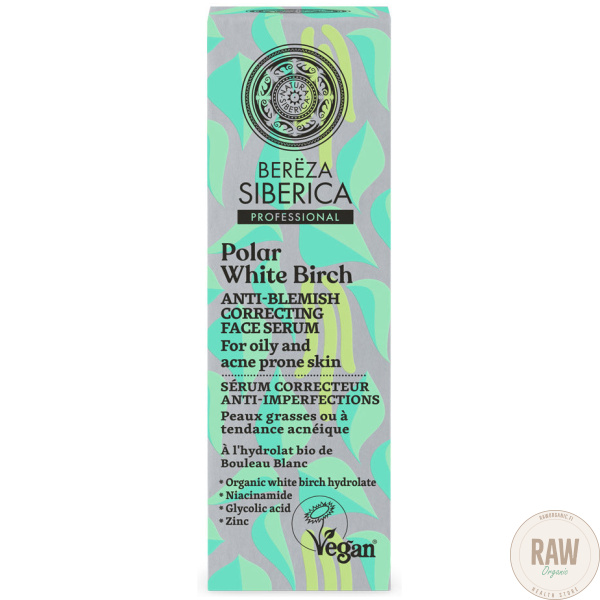Natura Siberica polar white birch anti-blemish correcting face serum 30ml – kuva 2