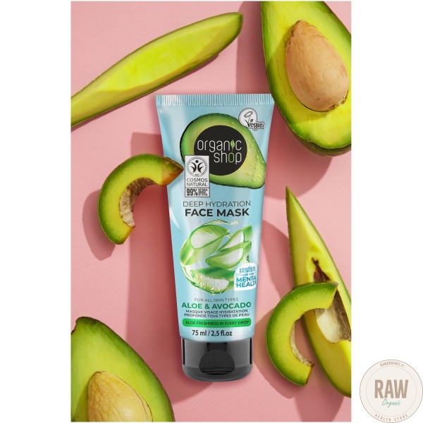 Organic Shop Deep Hydration Face Mask Aloe & Avocado 75 ml – kuva 2