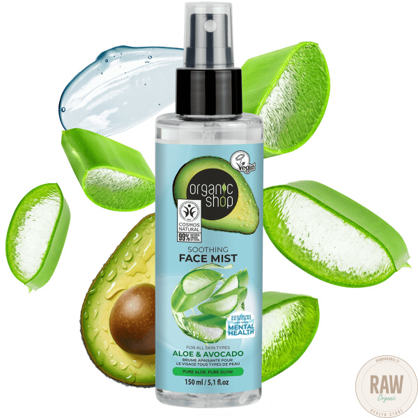 Organic Shop Soothing Face Mist Aloe & Avocado 150 ml – kuva 2