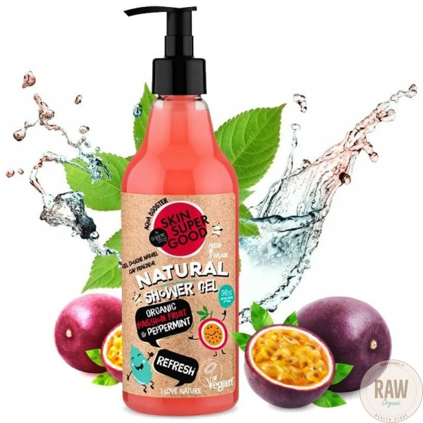 Skin Super Good Natural Passion Fruit & Peppermint Shower Gel 500 ml – kuva 2