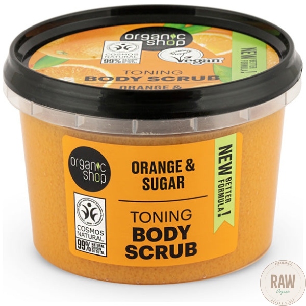 Organic Shop Toning Orange & Sugar Body Scrub 250 ml – kuva 2