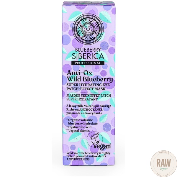 Natura Siberica Anti-OX Wild blueberry super hydrating eye patch-effect mask 30ml – kuva 2