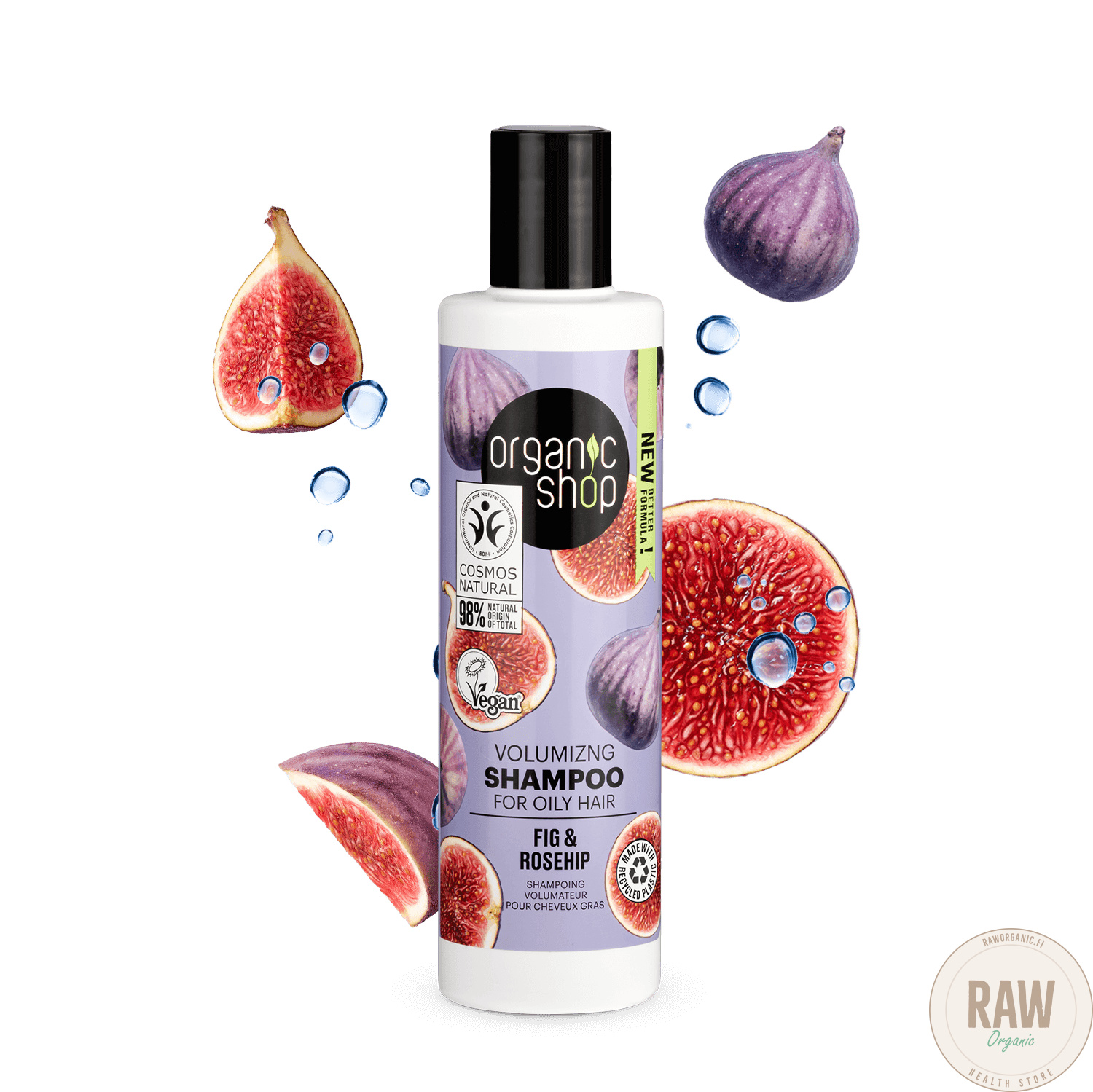 Organic Shop Volumizing Shampoo For Oily Hair Fig & Rosehip 280 ml