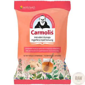 Carmolis Inkivääri-hunaja kurkkukaramelli 75g