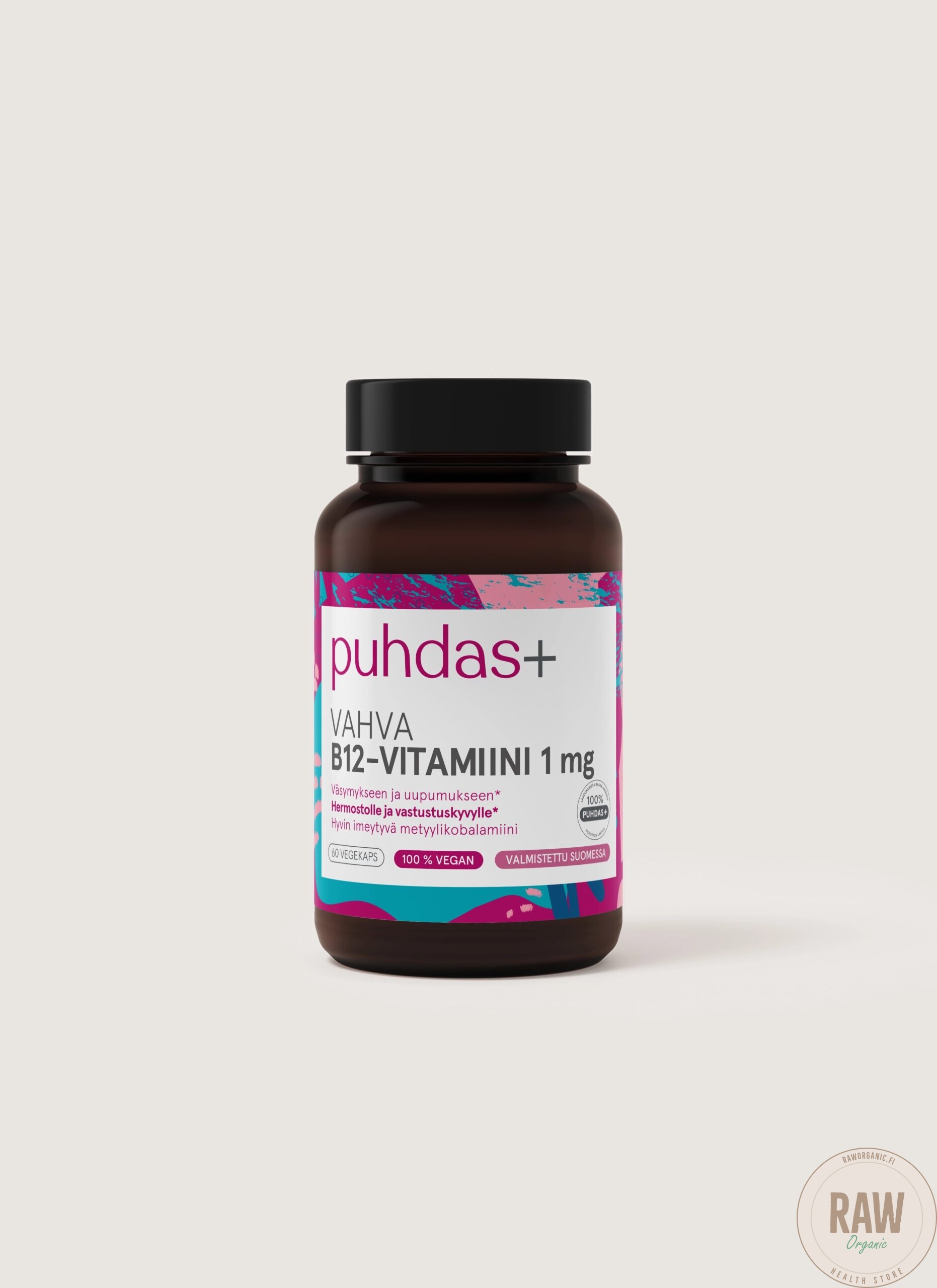 Puhdas+ Vahva B12-vitamiini 1 mg 60kaps