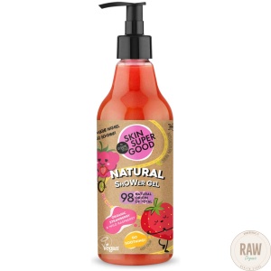Skin Super Good Natural organic strawberry & wild raspberry Shower Gel, 500ml