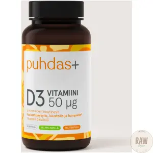 Puhdas+ D3-vitamiini 50µg, 60 kaps
