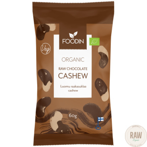 Foodin Raakasuklaacashew, 60g luomu