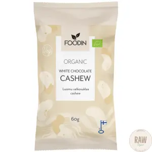 Foodin Luomu Valkosuklaacashew 60 g
