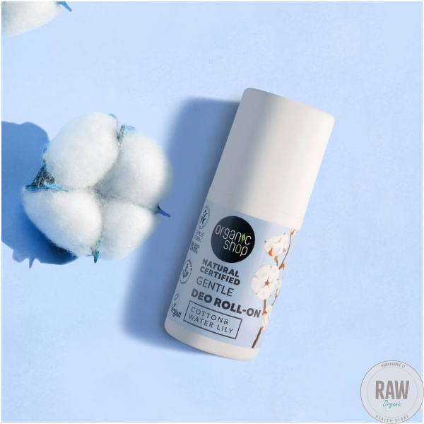 Organic Shop Natural Certified hellävarainen deo roll-on cotton & water lily 50ml – kuva 2