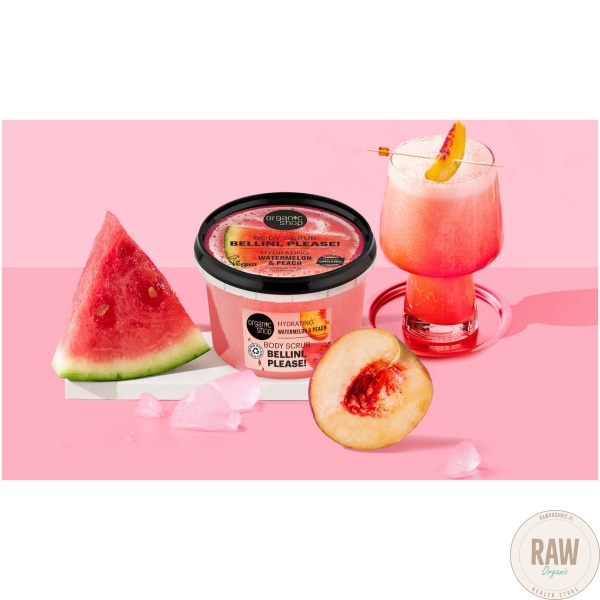 Organic Shop Bellini, Please! Body Scrub watermelon & peach, 250ml – kuva 2