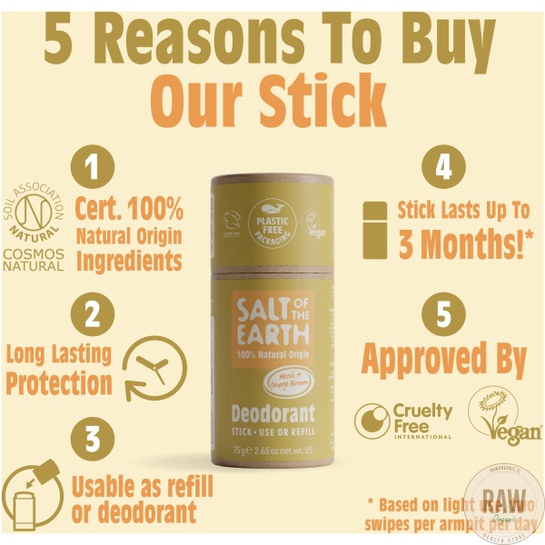 Salt of the Earth Neroli & Orange Blossom Refillable Stick Deodorant 75 g – kuva 2