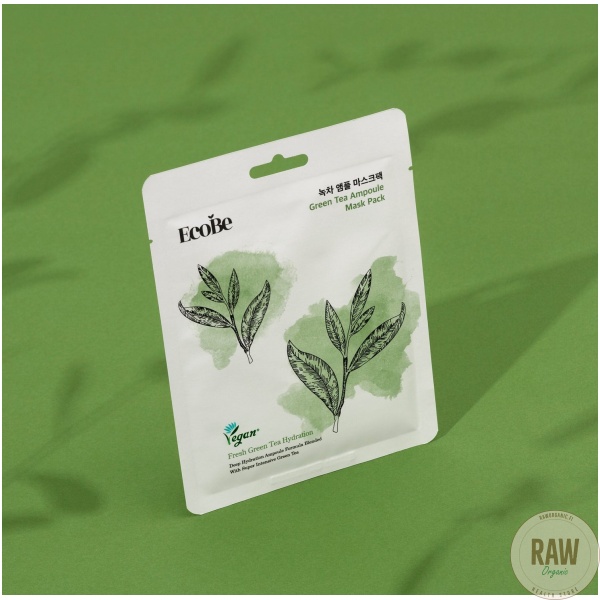 Ecobe Green Tea Ampoule Mask – kuva 3