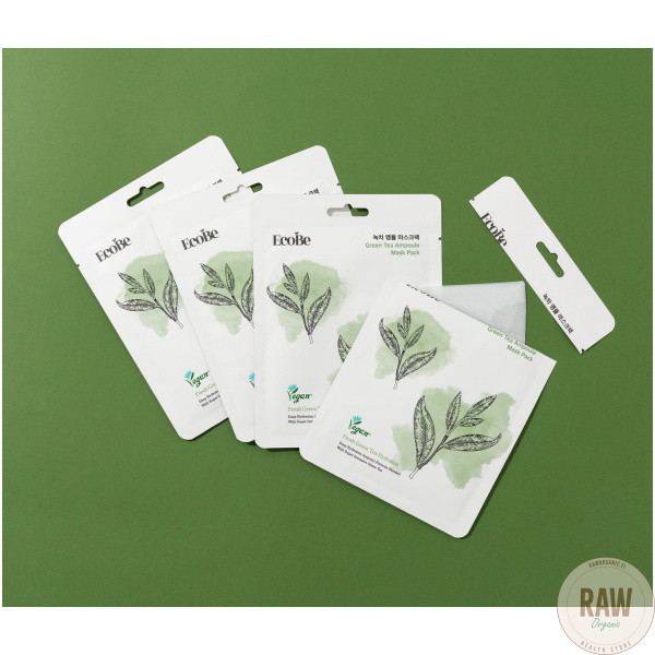 Ecobe Green Tea Ampoule Mask – kuva 5