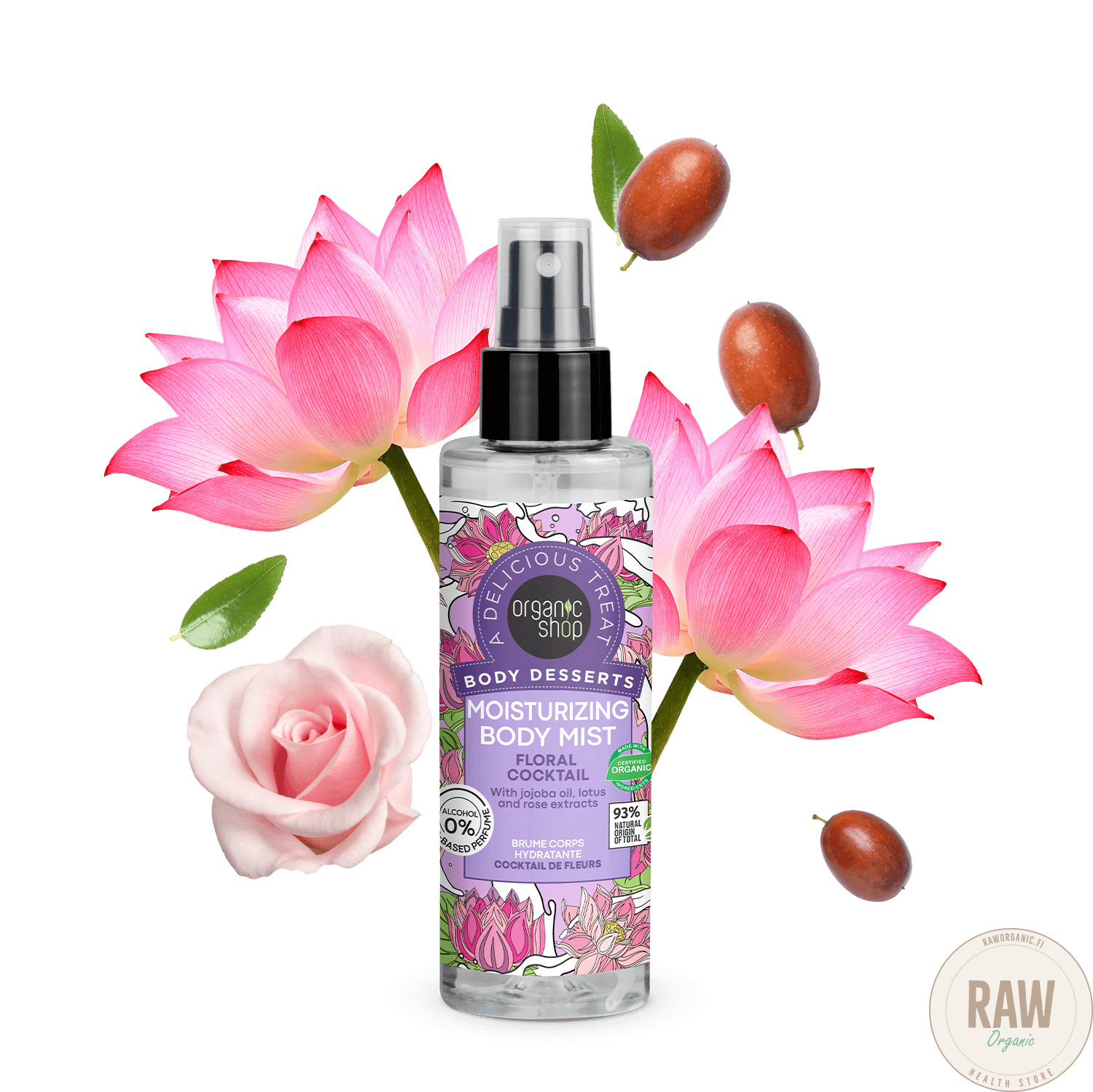 Organic Shop Body Desserts Smoothing Body Mist Floral cocktail,200ml