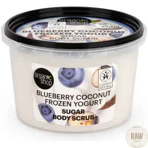 Organic Shop Blueberry Coconut Frozen Yogurt Sugar Body Scrub 250 ml