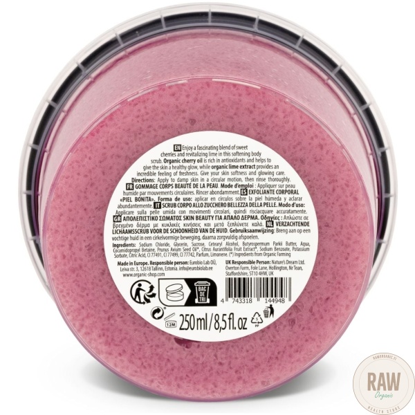 Organic Shop Skin Beauty Softening Sugar Body Scrub Cherry & Lime  250 ml – kuva 5