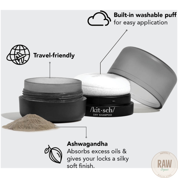 KITSCH Volumizing Rice Protein Dry Shampoo – Dark Tinted Powder – kuva 3