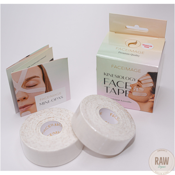 Faceimage Kinesioteippi Kasvoille – Normaalille ja rasvoittuvalle iholle (25 mm – 2 rullaa) – kuva 2