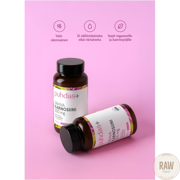 Puhdas+ karnosiini 500mg, 50 kaps – kuva 2
