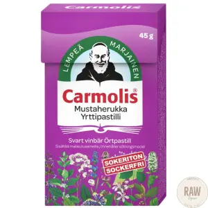 Carmolis mustaherukka yrttipastilli 45 g (PV 9/26)