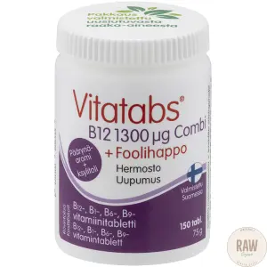 Hankintatukku Vitatabs B12 1300 µg Combi + Foolihappo, 150 tabl.