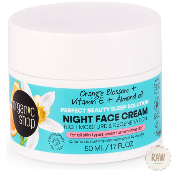 Organic Shop NIGHT FACE CREAM RICH MOISTURE & REGENERATION 50 ml – kuva 3