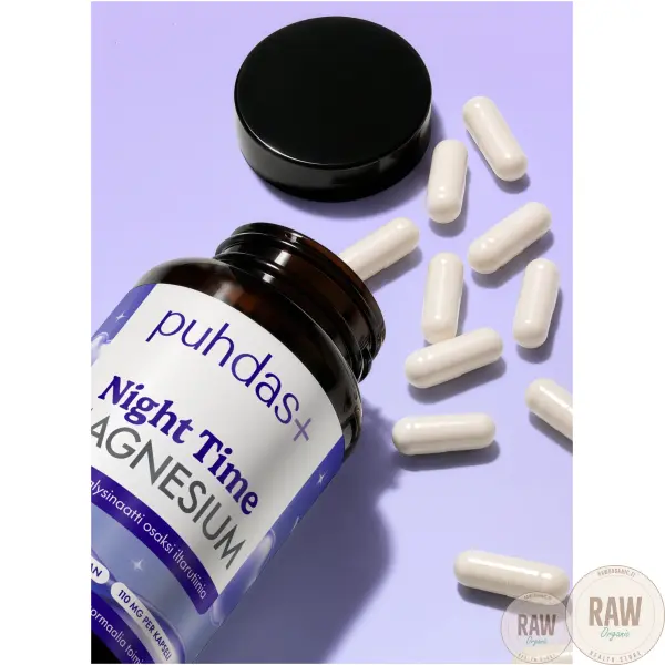 Puhdas+ Night Time Magnesium, 120kaps. – kuva 5