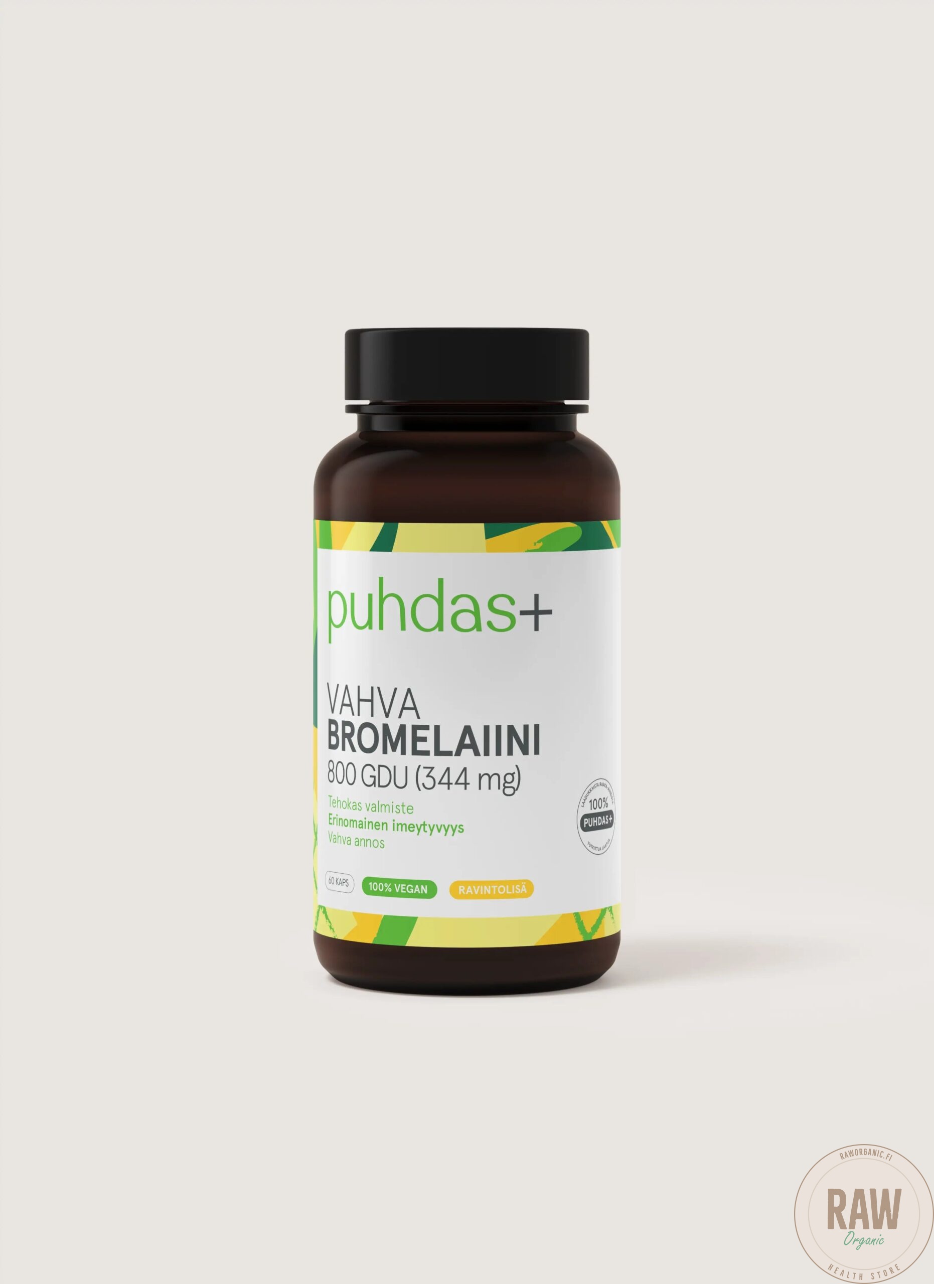 Puhdas+ Vahva Bromelaiini 344mg, 60 kaps.