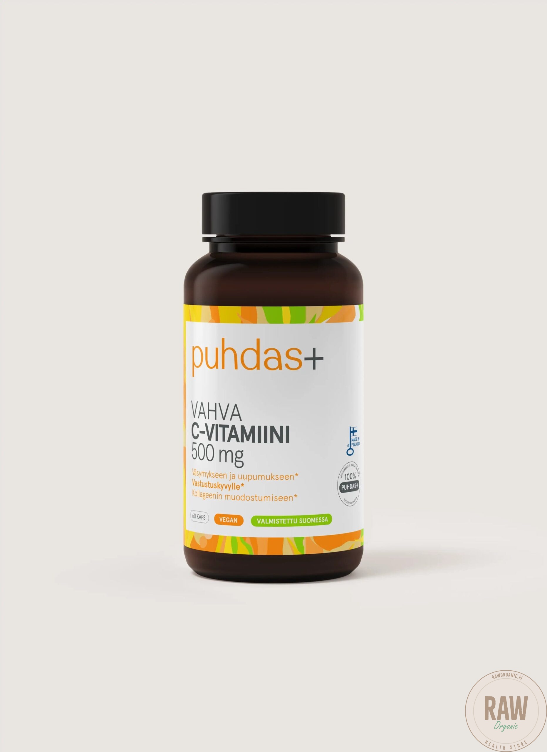 Puhdas+ Vahva C-Vitamiini 500 mg, 60 kaps.