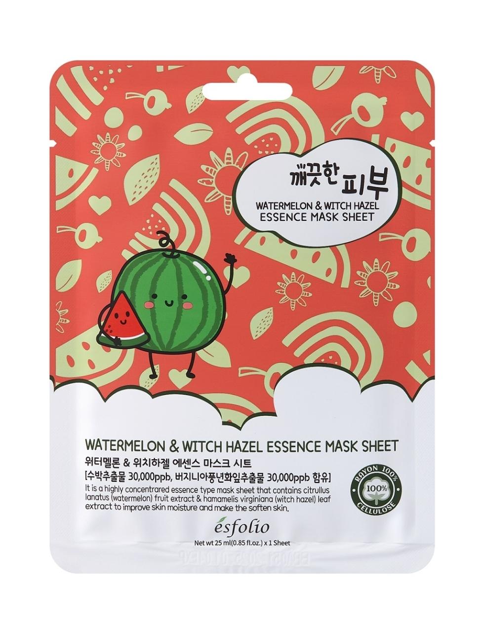 Esfolio watermelon & witch hazel essence face mask