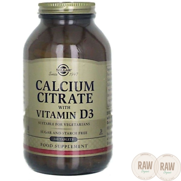 Solgar Calsium Citrate with Vitamin D3,  240 tabl. – kuva 2