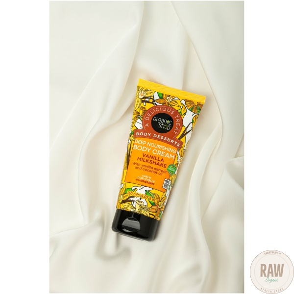 Organic shop  DEEP NOURISHING BODY CREAM VANILLA MILKSHAKE, 150ml – kuva 2