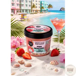Organic shop PINK BEACHIN’ VIBRANT GLOW BODY SCRUB 300ml