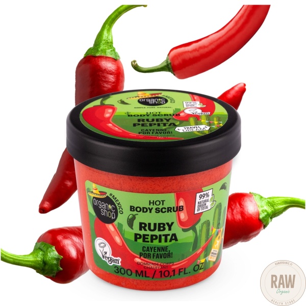 Organic shop RUBY PEPITA HOT BODY SCRUB 300ml – kuva 2