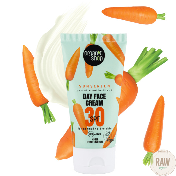 Organic Shop aurinkosuojavoide Day Face Cream 30 SPF Normaali /kuiva iho  50 ml – kuva 5