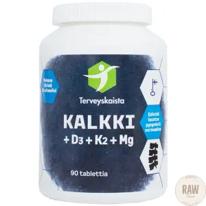 Terveyskaista Kalkki+D3+k2+mg 90tabl.