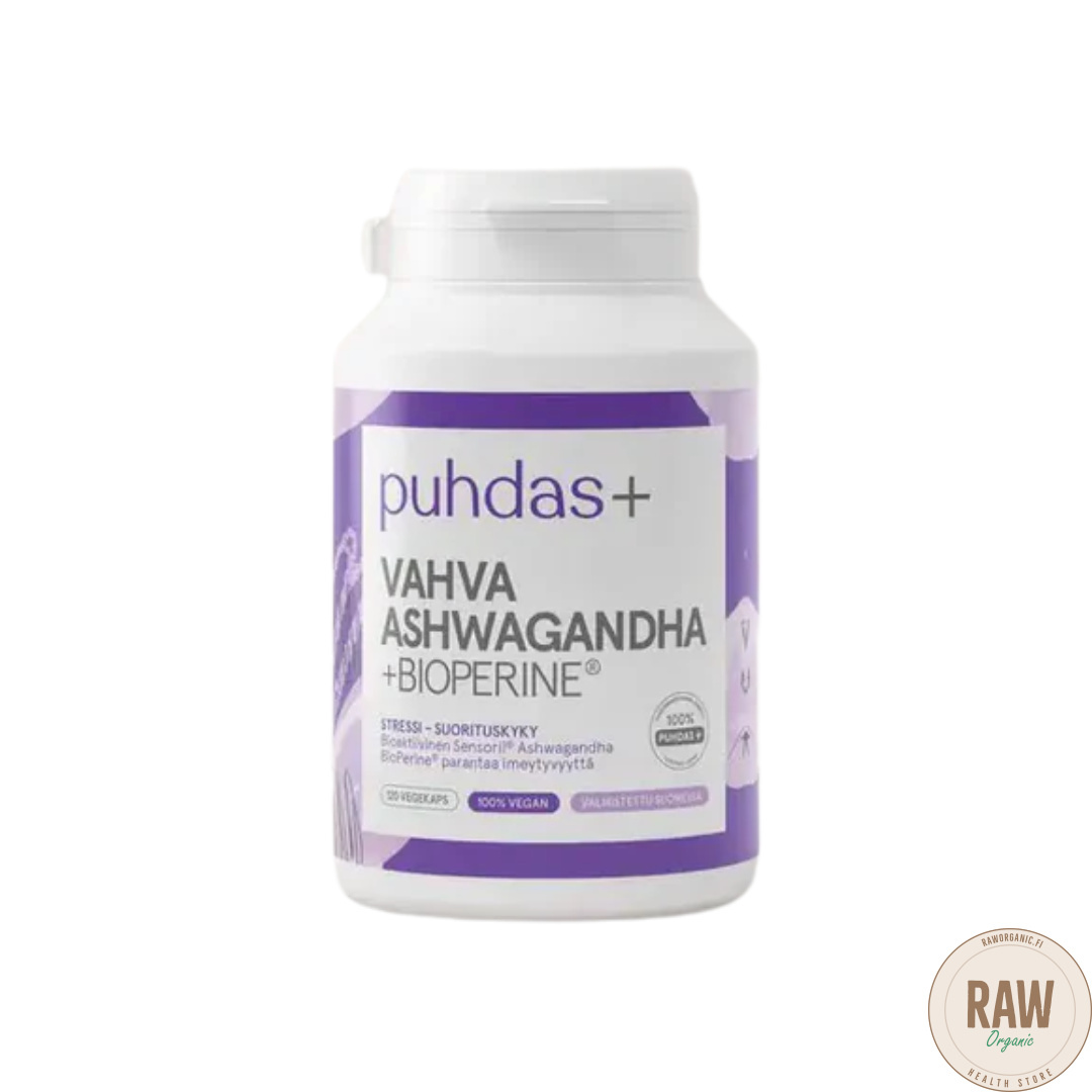 Puhdas+ Bioperine Ashwagandha 120kaps.